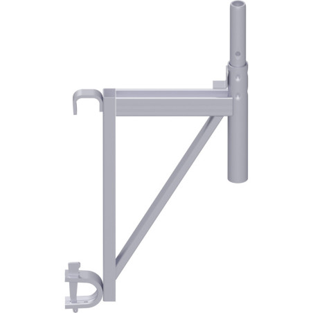 MULTI - Console en U avec crochets pour tube rond 0.36 m