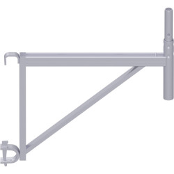 MULTI - Console en U avec crochets pour tube rond 0.73 m 
