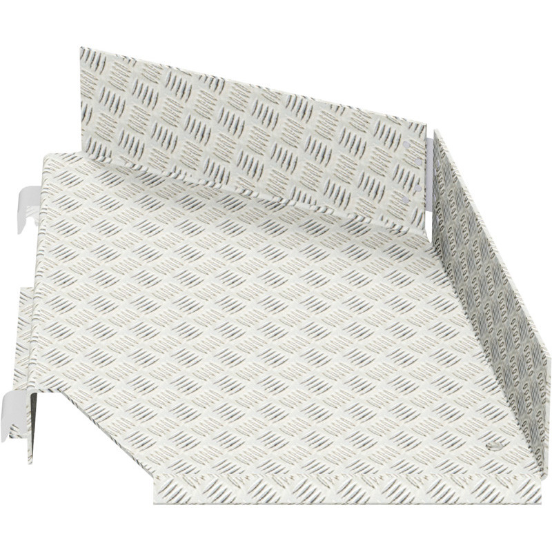 MULTI - Plancher-équerre en aluminium avec plinthe intégrée 0.73 x 0.60 m