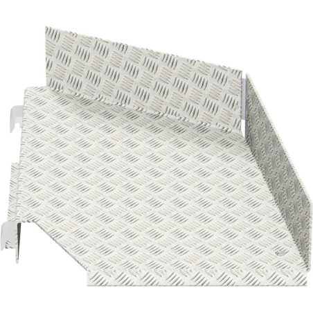 MULTI - Plancher-équerre en aluminium avec plinthe intégrée 0.73 x 0.60 m