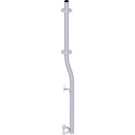 MULTI - Support garde-corps RE avec ergot de plinthe en acier 1.65 m