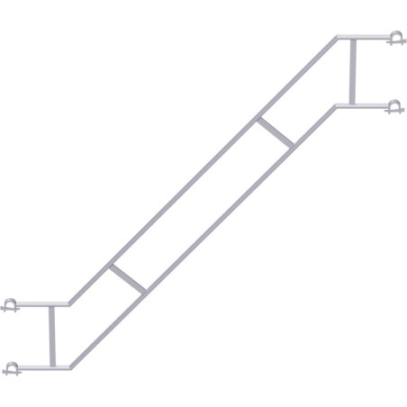 MULTI - Double garde-corps d'escalier en acier 2.57 x 2.00 m