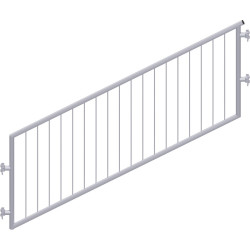 METRIQUE - Garde-corps d'escalier avec sécurité enfant en acier 2.50 x 1.50 m