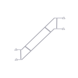 METRIQUE - Double garde-corps d'escalier en acier 2.00 x 1.50 m
