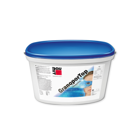 BAUMIT Crépi Organique / Taloché K1,5mm GranoporTop - Seau de 25 Kg 