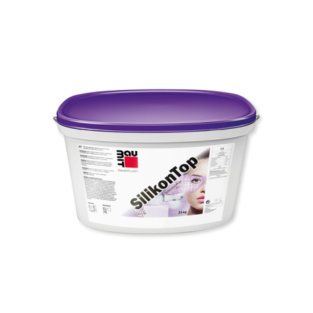 BAUMIT Crépi Siloxane / Taloché K1,5 mm SilikonTop - Seau de 25 Kg