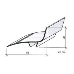 Couvre-joint aluminium - angle - 70 mm 