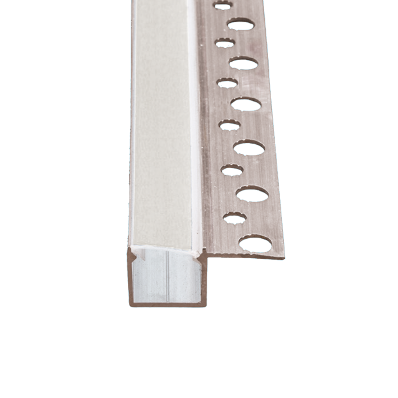 Profilé LED asymétrique en alu - 16 mm - pour plaque de plâtre de 12,5 mm 