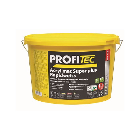 PROFITEC P118 Acryl Mat Super Plus blanc - 5 L