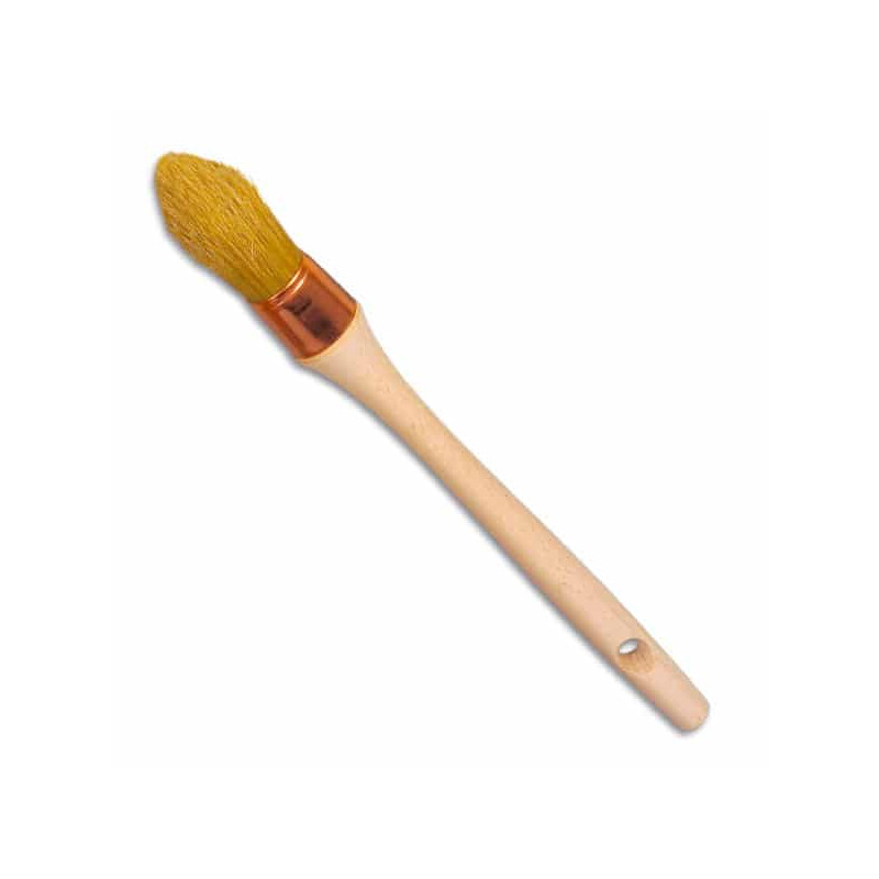 Brosse à Rechampir Manche Bois Virole Cuivrée N°0