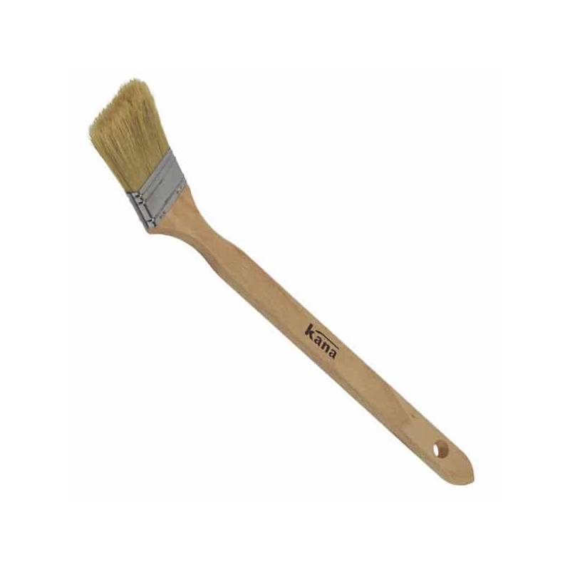 Brosse Radiateur Soies Blanches Virole Inox épaisse 30 mm