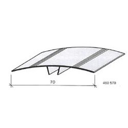 Couvre-joint aluminium - plat - 70 mm