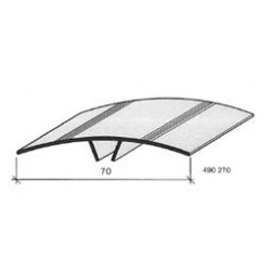 Couvre-joint pvc - plat - 70 mm 