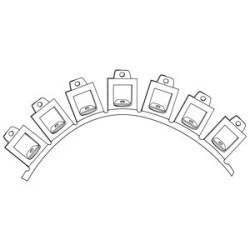 Cornière perforée pour arrondi avec jonc PVC - 40 x 40 mm - 250 cm de long - beige