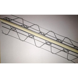 Profilé en fils soudés - type APK - 62 x 62 mm - beige - 295 cm de long 