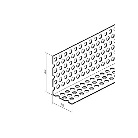 Profilé de ventilation - alu - 30/30 mm - 250 cm de long