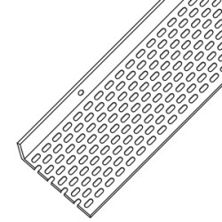 Profilé ventilation perforé - PVC - 30 x 30 mm - blanc - 250 cm de long