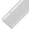 Profilé ventilation perforé - PVC - 30 x 30 mm - blanc - 250 cm de long