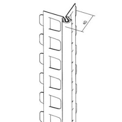 Cornière perforée sans jonc PVC - 40 x 40 mm - 300 cm de long 