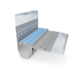 Profilé de dilatation type V avec couvre joint intégré - angle - gris 