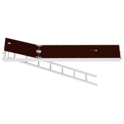 ALBLITZ - Plancher alu/bois avec trappe et échelle 2.57 x 0.60 m - 3 crochets Type L