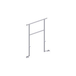 Alfix - Double garde-corps frontal de sécurité définitif MDS (TRBS) en acier 1,09 m - FACADE Alfix