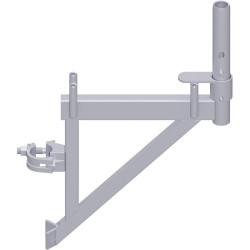 UNIFIX - Console en acier 0.32 m avec demi-collier et raccord de tube