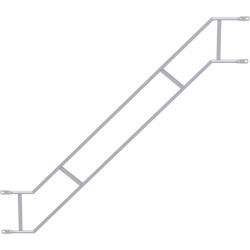 UNIFIX - Double garde-corps volée d'escalier en acier 2.00 x 1.50 m