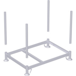 Palette tubulaire avec 4 tubes emboîtables 1.37 x 0.97 x 0.85 m